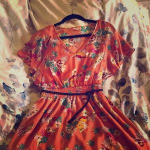 Super Cute Floral Chiffon Dress